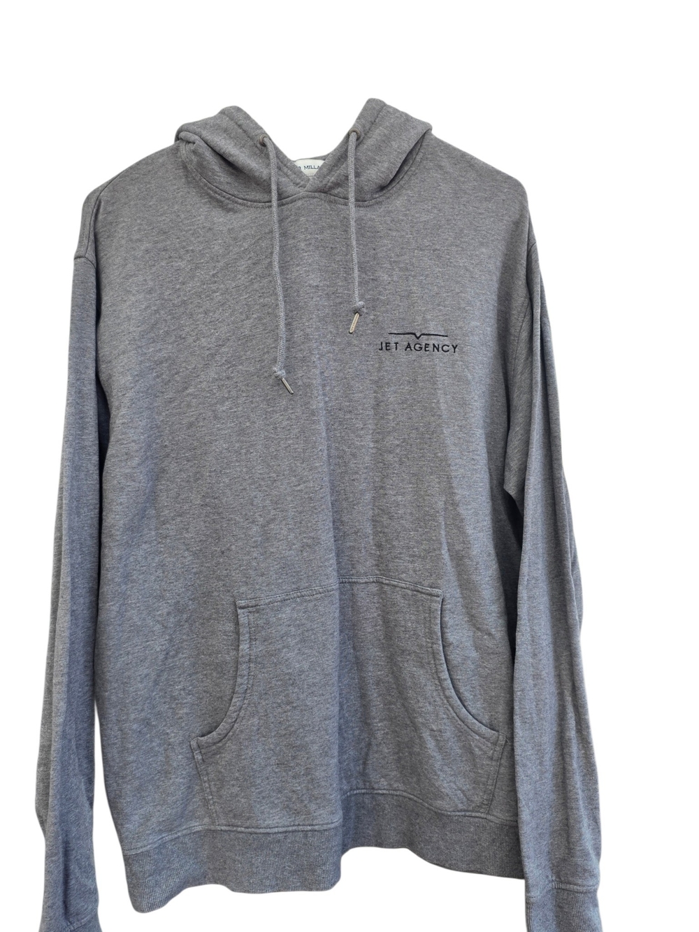 Peter Millar Gray Hoodie Pullover Mens Medium Sweatshirt Jet Agency Logo